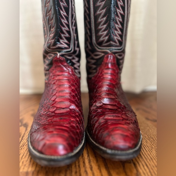 Cowtown Cowboy Western Boots Size 7.5/8 Genuine Python - Picture 5 of 9